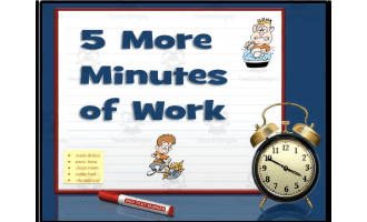 "5 More Minutes of Work" Math Song