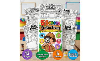 5 Senses Activities for Kindergarten | Science Detective Worksheets