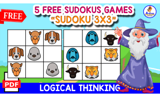 5 SUDOKUS OF ANIMALS | FREE RESOURCE