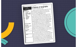 5 Themes of Geography Reading Packet