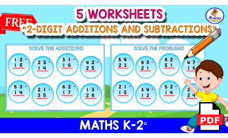 5 WORKSHEETS | 2-DIGIT Additions and Subtraction