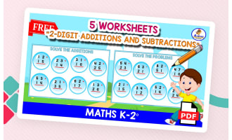 5 WORKSHEETS | 2-DIGIT Additions and Subtraction