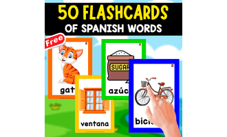 50 BASIC SPANISH FLASHCARDS OF VOCABULARY | SUPER PACK