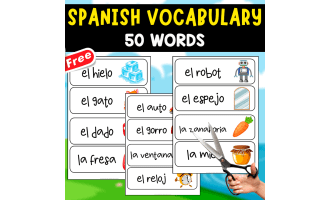50 FREE SPANISH WORDS | EL ARTICULO + SUSTANTIVO