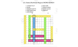 50 States Word Search