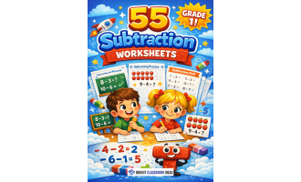 55 Subtraction Worksheets for Grade 1