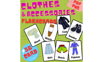 56 Clothes & Accessories Vocabulary Flashcards - ESL English Teaching