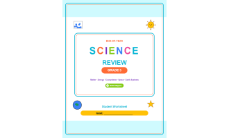 5th Grade End of Year Science Review Worksheets & Games | NGSS Aligned