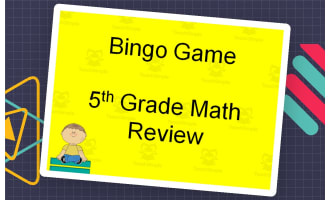 5th Grade Math Review Bingo Games