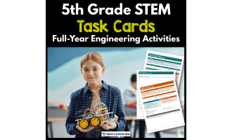 5th Grade STEM Task Cards | Full-Year Engineering Activities