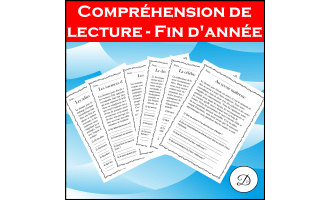 6 compréhensions de lecture - Fin d'année