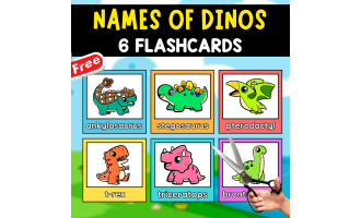 6 NAMES OF DINOS | FUNNY FLASHCARDS