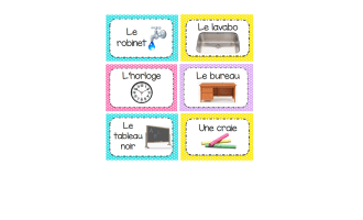 60 French Labels for the Classroom