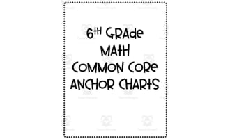 6th Grade Math Anchor Charts