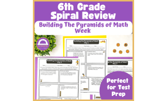 6th Grade Math Spiral Review: Egypt-Themed