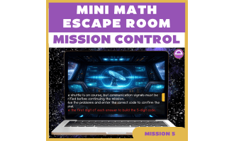 6th Grade Math Spiral Review Escape Room Week 1 Day 5