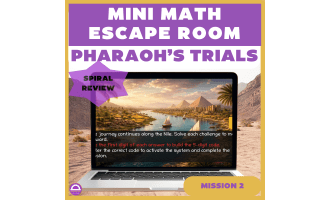 6th Grade Math Spiral Review Escape Room Week 2 Day 2