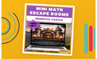 6th Grade Math Spiral Review Escape Room Week 5