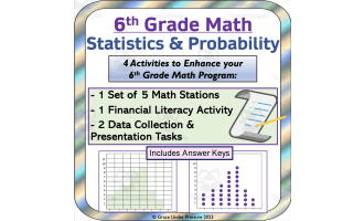 6th Grade Math: Statistics and Probability Bundle: 4 Activities