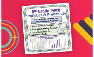 6th Grade Math: Statistics and Probability Bundle: 4 Activities