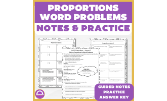 6th Grade Multi-Step Proportions – Guided Notes & Word Problems