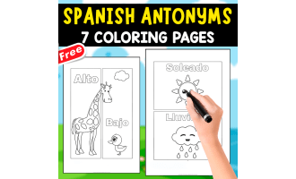 7 ANTONYMS IN SPANISH | COLORING PAGES