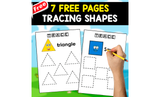 7 FREE PAGES | TRACING SHAPES