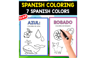 7 SPANISH COLORS | LEARNING AND COLORING BOOK