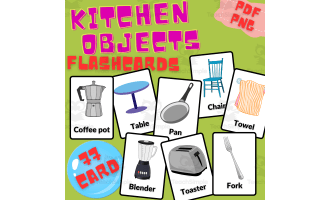 77 Kitchen Objects Vocabulary Flashcards
