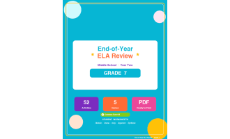 7th Grade End of Year ELA Review Worksheets & Games