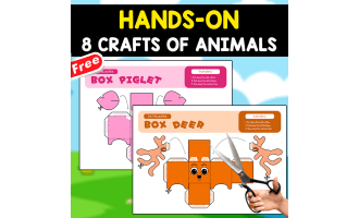 8 FREE CRAFTS OF ANIMALS | HANDS-ON ACTIVITY