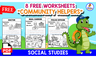 8 FREE WORKSHEETS | THE COMMUNITY HELPERS