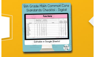 8th Grade Math Common Core State Standards Checklist - Digital