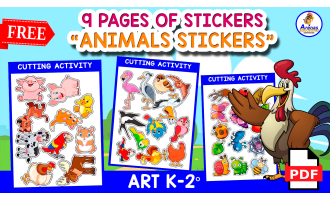 9 PAGES OF STICKERS | Animals Theme