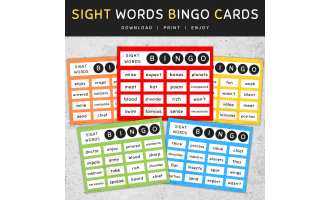 9th 100 Fry Sight Words: Bingo Cards