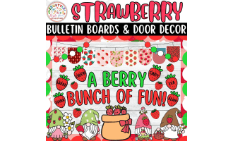 A Berry Bunch of Fun: Strawberry Bulletin boards And door Decor kit