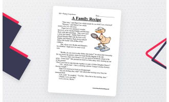 A Family Recipe – Reading Comprehension Worksheet