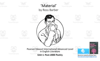 A Level Poetry Lesson: ‘Material’ by Ross Barber