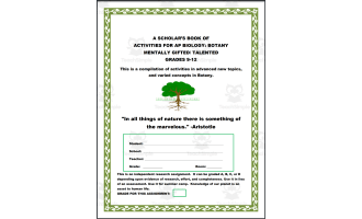 A SCHOLAR’S BOOK OF ACTIVITIES FOR AP BIOLOGY: BOTANY MENTALLY GIFTED