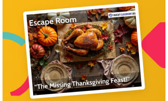 A Thanksgiving Escape Room for Elementary School