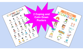 A to Z Coping Skills & Calming Techniques SEL Posters