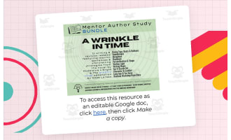 A Wrinkle in Time | Mentor Author Study Bundle