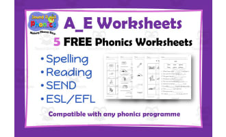 A_E Phonics Worksheets: 5 FREE!