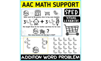 AAC Math Visual Support Addition Word Problem 1