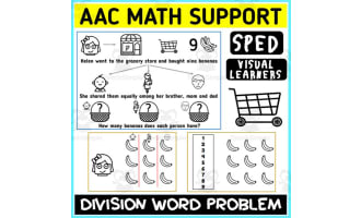 AAC Math Visual Support Division Word Problem 1