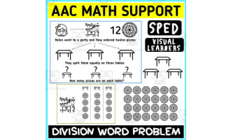 AAC Math Visual Support Division Word Problem 3