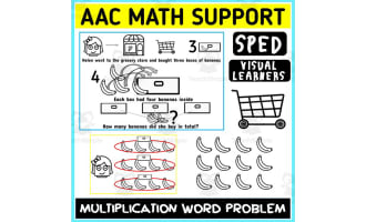 AAC Math Visual Support Multiplication Word Problem 1