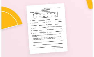 Abbreviations Fill in the Blank Worksheet