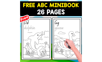 ABC COLORING MINIBOOK | ANIMAL FREE THEMED