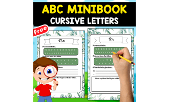 ABC CURSIVE LETTERS | FREE MINIBOOK